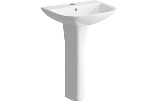 Ruby Bailey 560x450mm 1TH Basin & Full Pedestal (Boxed) - RUBY1779 - Envy Bathrooms Ltd