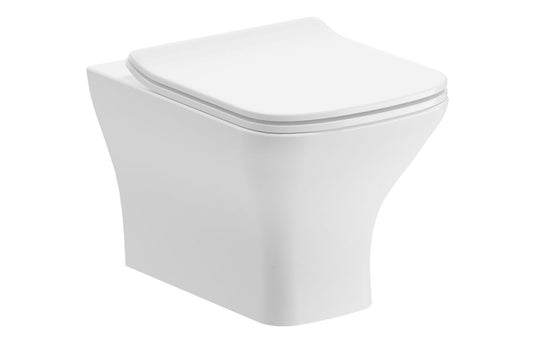 Ruby Bailey Rimless Comfort Height Back To Wall WC & Slim Soft Close Seat - RUBY108881 - Envy Bathrooms Ltd