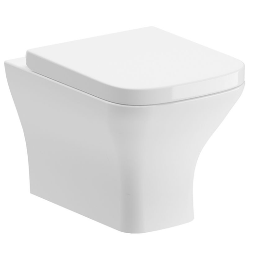 Ruby Bailey Rimless Comfort Height Back To Wall WC & Wrapover Soft Close Seat - RUBY108882