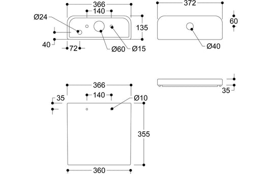 Ruby Bailey Rimless Short Projection Close Coupled Open Back WC & Wrapover Soft Close Seat - RUBY101521 - Envy Bathrooms Ltd