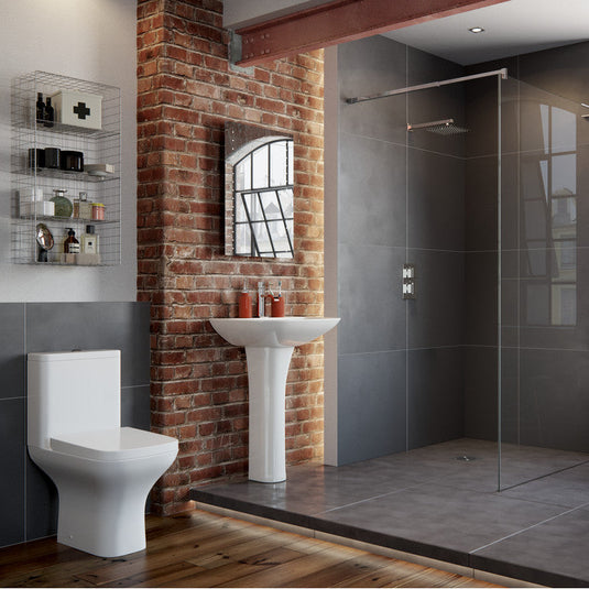 Ruby Bailey Short Projection Close Coupled Fully Shrouded WC & Wrapover Soft Close Seat - RUBY101519 - Envy Bathrooms Ltd