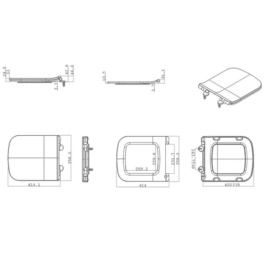 Ruby Bailey Soft Close Toilet Seat - White - RUBY107419 - Envy Bathrooms Ltd