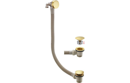 Ruby Bath Filler Waste - Brushed Brass - RUBY105816 - Envy Bathrooms Ltd