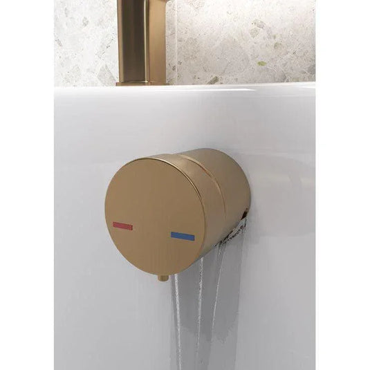 Ruby Bath Overflow Filler w/Integrated Valve - Brushed Bronze - RUBY108979 - Envy Bathrooms Ltd
