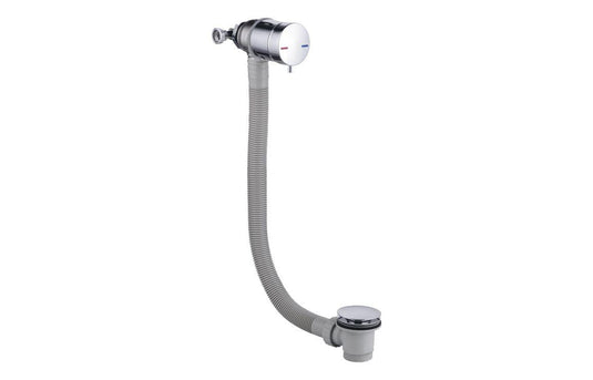 Ruby Bath Overflow Filler w/Integrated Valve - Chrome - RUBY108976 - Envy Bathrooms Ltd