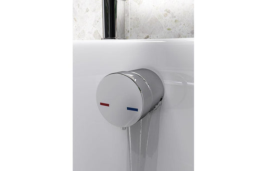 Ruby Bath Overflow Filler w/Integrated Valve - Chrome - RUBY108976 - Envy Bathrooms Ltd