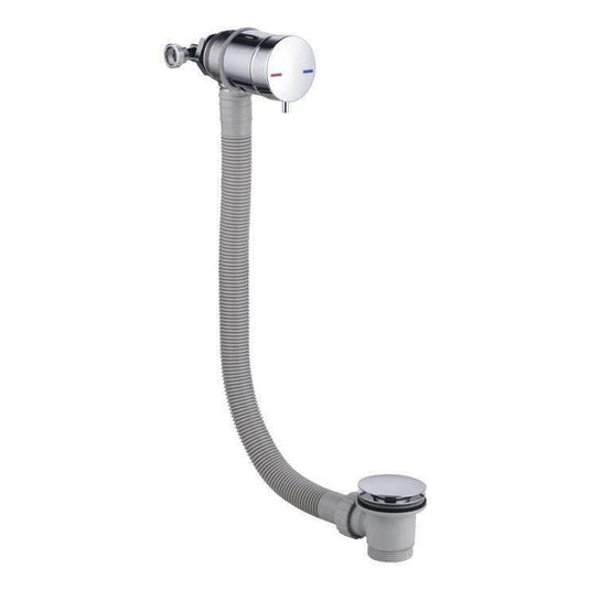 Ruby Bath Overflow Filler w/Integrated Valve - Chrome - RUBY108976 - Envy Bathrooms Ltd