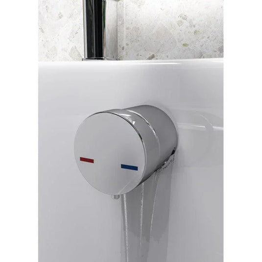 Ruby Bath Overflow Filler w/Integrated Valve - Chrome - RUBY108976 - Envy Bathrooms Ltd