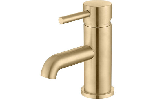 Ruby Bear Basin Mixer & Waste - Brushed Brass - RUBY105801 - Envy Bathrooms Ltd