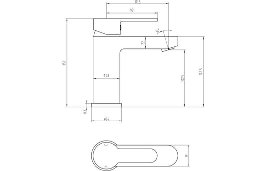 Ruby Bear Basin Mixer & Waste - Chrome - RUBY105723 - Envy Bathrooms Ltd