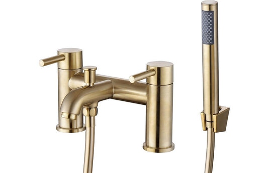 Ruby Bear Bath/Shower Mixer & Bracket - Brushed Brass - RUBY105804 - Envy Bathrooms Ltd