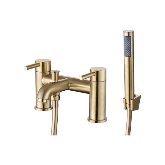 Ruby Bear Bath/Shower Mixer & Bracket - Brushed Brass - RUBY105804