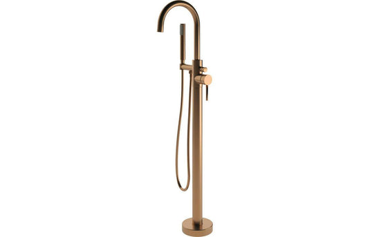 Ruby Bear Floor Standing Bath/Shower Mixer - Brushed Bronze - RUBY108992 - Envy Bathrooms Ltd