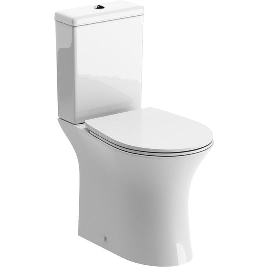 Ruby Bella Rimless Close Coupled Open Back WC & Soft Close Seat - RUBY100522 - Envy Bathrooms Ltd