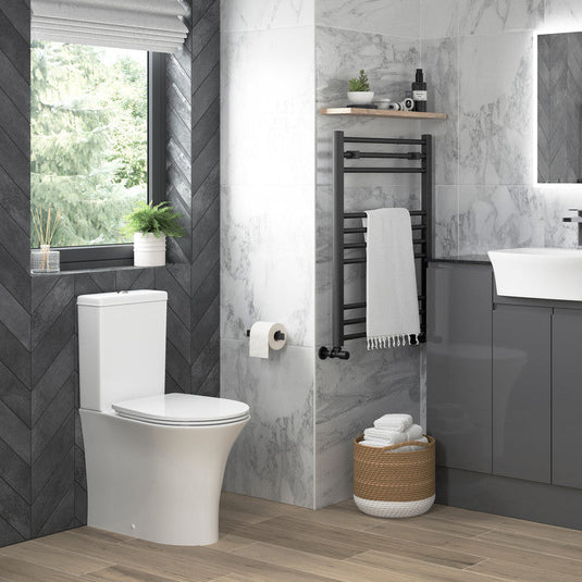 Ruby Bella Rimless Close Coupled Open Back WC & Soft Close Seat - RUBY100522 - Envy Bathrooms Ltd