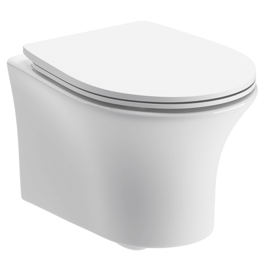 Ruby Bella Rimless Wall Hung WC & Soft Close Seat - RUBY104937 - Envy Bathrooms Ltd