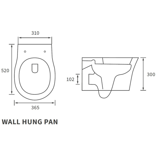 Ruby Bella Rimless Wall Hung WC & Soft Close Seat - RUBY104937