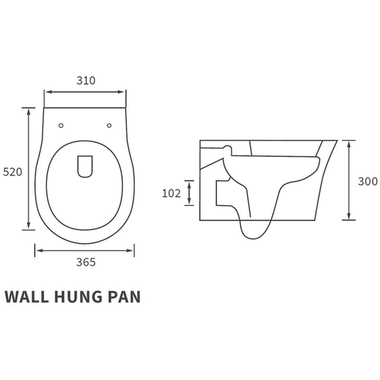 Ruby Bella Rimless Wall Hung WC & Soft Close Seat - RUBY104937 - Envy Bathrooms Ltd