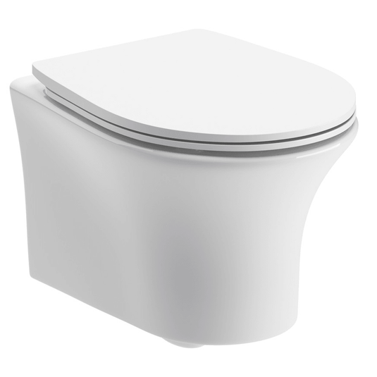 Ruby Bella Rimless Wall Hung WC & Soft Close Seat - RUBY104937 - Envy Bathrooms Ltd