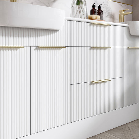 Ruby Benji 1542mm Basin / WC & 3 Drawer Unit Pack (LH) - Matt White - RUBY107101 - Envy Bathrooms Ltd