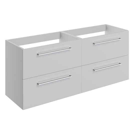 Ruby Bentley 1180mm Wall Hung 2 Drawer Basin Unit Run (No Top) - Grey Gloss - RUBY106925 - Envy Bathrooms Ltd