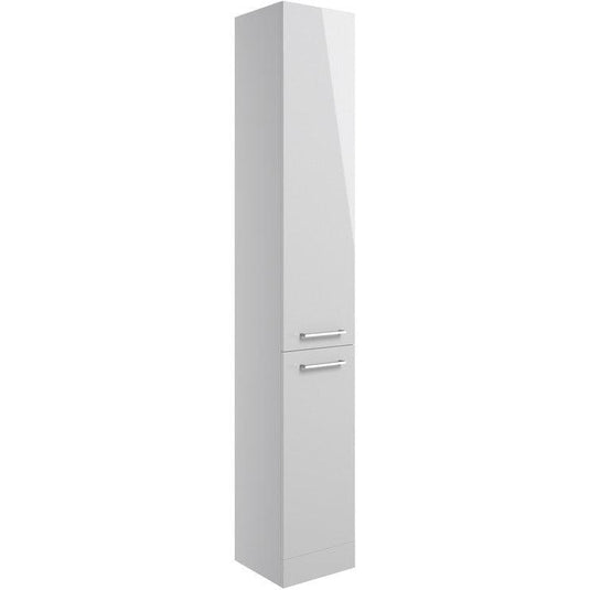 Ruby Bentley 350mm Floor Standing 2 Door Tall Unit - Grey Gloss - RUBY103312 - Envy Bathrooms Ltd