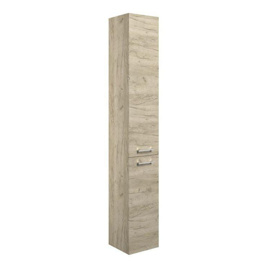 Ruby Bentley 350mm Floor Standing 2 Door Tall Unit - Oak - RUBY107492 - Envy Bathrooms Ltd