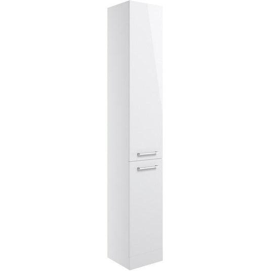 Ruby Bentley 350mm Floor Standing 2 Door Tall Unit - White Gloss - RUBY103311 - Envy Bathrooms Ltd