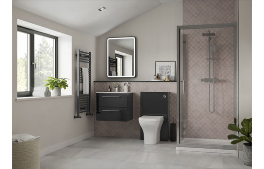 Ruby Bentley 500mm Floor Standing WC Unit - Anthracite Gloss - RUBY103310 - Envy Bathrooms Ltd