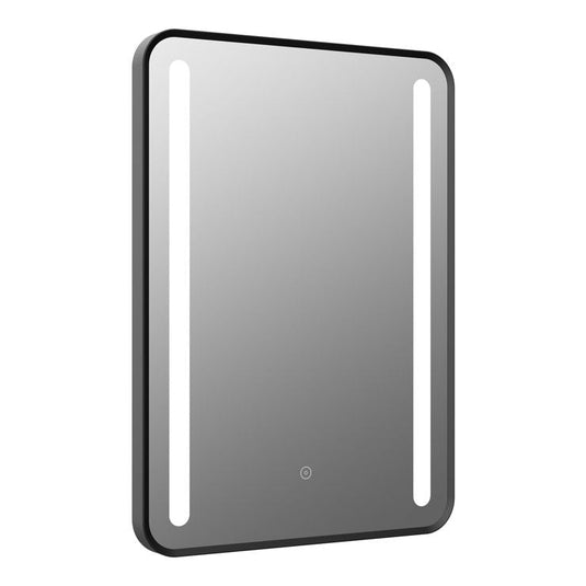 Ruby Birdie 500x700mm Rounded Front-Lit LED Mirror - Black - RUBY108103 - Envy Bathrooms Ltd