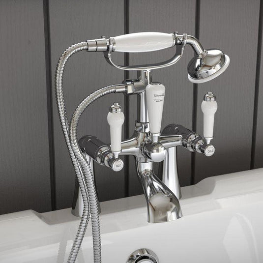 Ruby Blu Basin Pillar Taps - Chrome - RUBY105595 - Envy Bathrooms Ltd