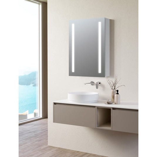 Ruby Bonnie 500mm 1 Door Front-Lit LED Mirror Cabinet - RUBY106297 - Envy Bathrooms Ltd