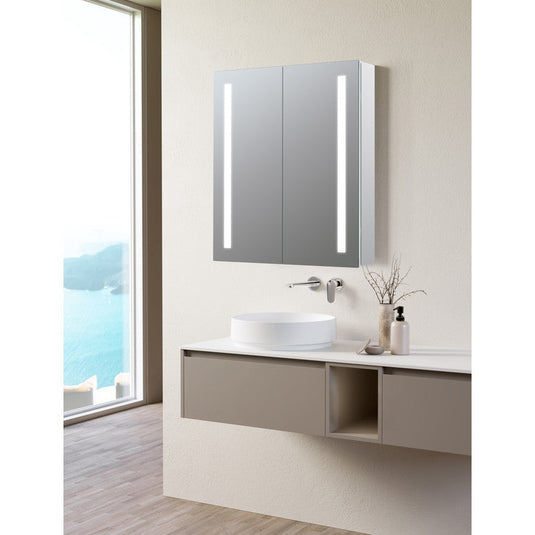 Ruby Bonnie 600mm 2 Door Front-Lit LED Mirror Cabinet - RUBY106298 - Envy Bathrooms Ltd