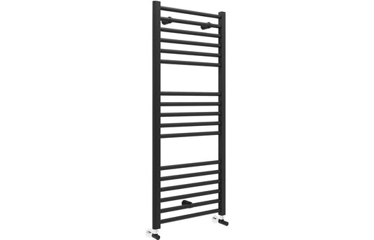 Ruby Bonnie Straight 30mm Ladder Radiator (500x1200x30mm) - Matt Black - RUBY104980 - Envy Bathrooms Ltd