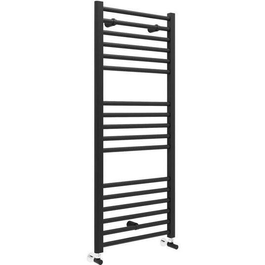 Ruby Bonnie Straight 30mm Ladder Radiator (500x1200x30mm) - Matt Black - RUBY104980 - Envy Bathrooms Ltd