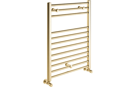 Ruby Bonnie Straight 30mm Ladder Radiator (500x800x30mm) - Brushed Brass - RUBY108790 - Envy Bathrooms Ltd