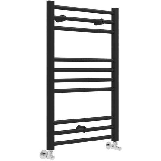 Ruby Bonnie Straight 30mm Ladder Radiator (500x800x30mm) - Matt Black - RUBY104979 - Envy Bathrooms Ltd