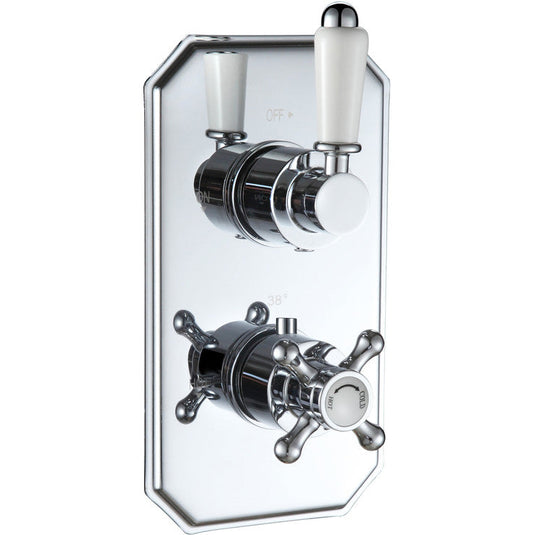 Ruby Brody Traditional Lever Thermostatic Single Outlet Shower Valve - Chrome - RUBY105883 - Envy Bathrooms Ltd