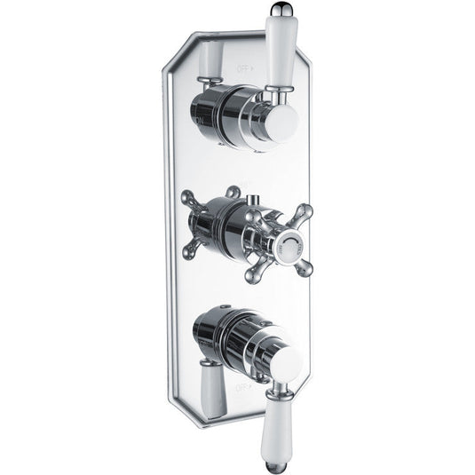 Ruby Brody Traditional Lever Thermostatic Two Outlet Shower Valve - Chrome - RUBY105882 - Envy Bathrooms Ltd