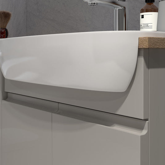 Ruby Chase 1542mm Basin / WC & 1 Door Unit Pack (LH) - Pearl Grey Gloss - RUBY107126 - Envy Bathrooms Ltd