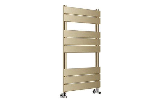 Ruby Dexter Square Ladder Radiator (500x840mm) - Brushed Brass - RUBY108794 - Envy Bathrooms Ltd