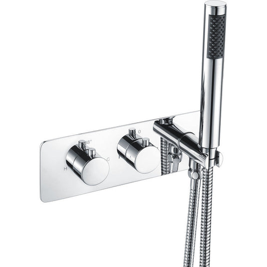 Ruby Dixie Thermostatic Two Outlet Shower Valve w/Handset - Chrome - RUBY105847 - Envy Bathrooms Ltd