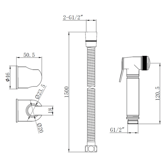 Ruby Douche Spray - RUBY106797 - Envy Bathrooms Ltd