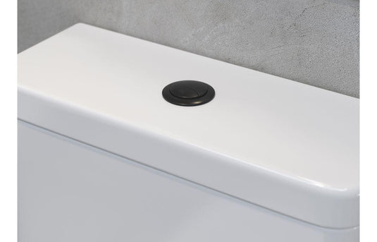 Ruby Dual Push Button Cover (Cable) - Matt Black - RUBY106324 - Envy Bathrooms Ltd