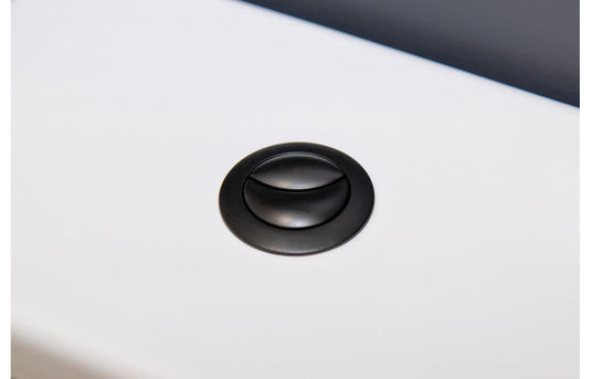 Ruby Dual Push Button Cover (Cable) - Matt Black - RUBY106324 - Envy Bathrooms Ltd