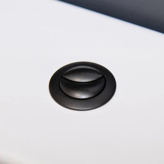 Ruby Dual Push Button Cover (Cable) - Matt Black - RUBY106324 - Envy Bathrooms Ltd