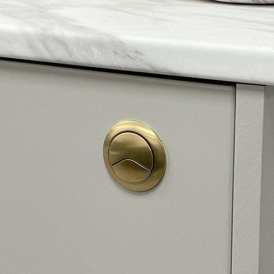 Ruby Dual Push Button Cover (Rod) - Brushed Brass - RUBY106325 - Envy Bathrooms Ltd