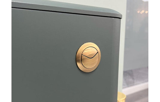 Ruby Dual Push Button Cover (Rod) - Brushed Brass - RUBY106325 - Envy Bathrooms Ltd