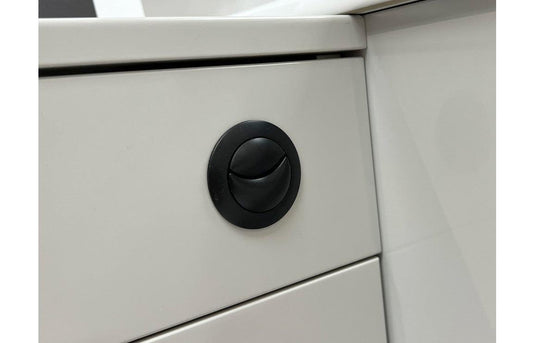 Ruby Dual Push Button Cover (Rod) - Matt Black - RUBY106326 - Envy Bathrooms Ltd