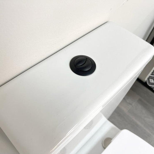Ruby Dual Push Button Cover (Rod) - Matt Black - RUBY106326 - Envy Bathrooms Ltd